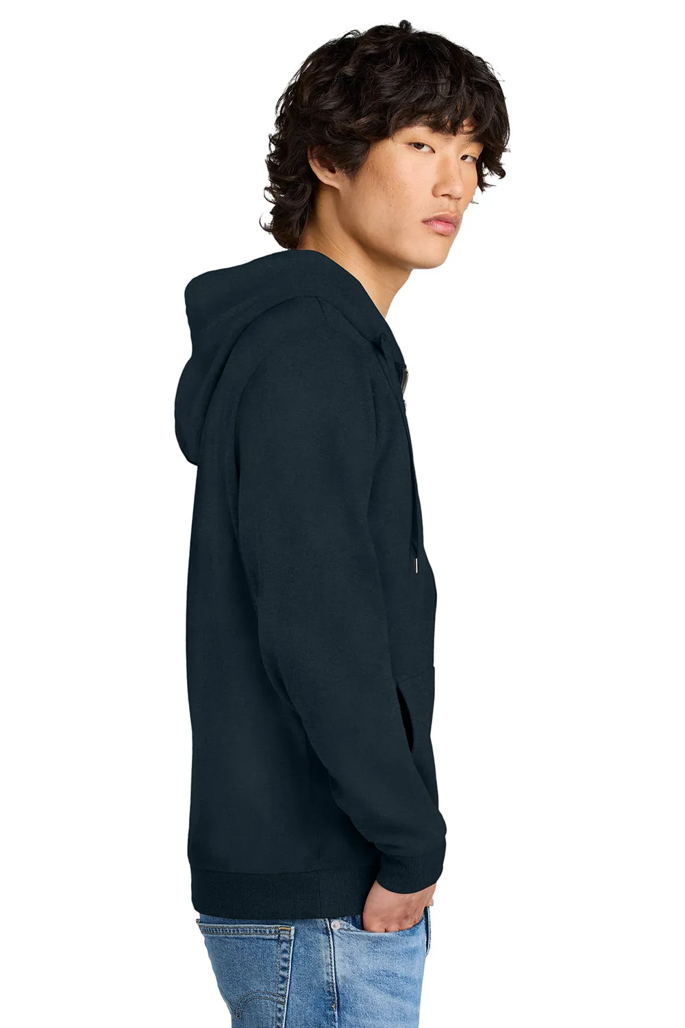 Pull à capuche en tri-polaire parfait pour hommes avec fermeture éclair complète et poches - Nouveau bleu marine