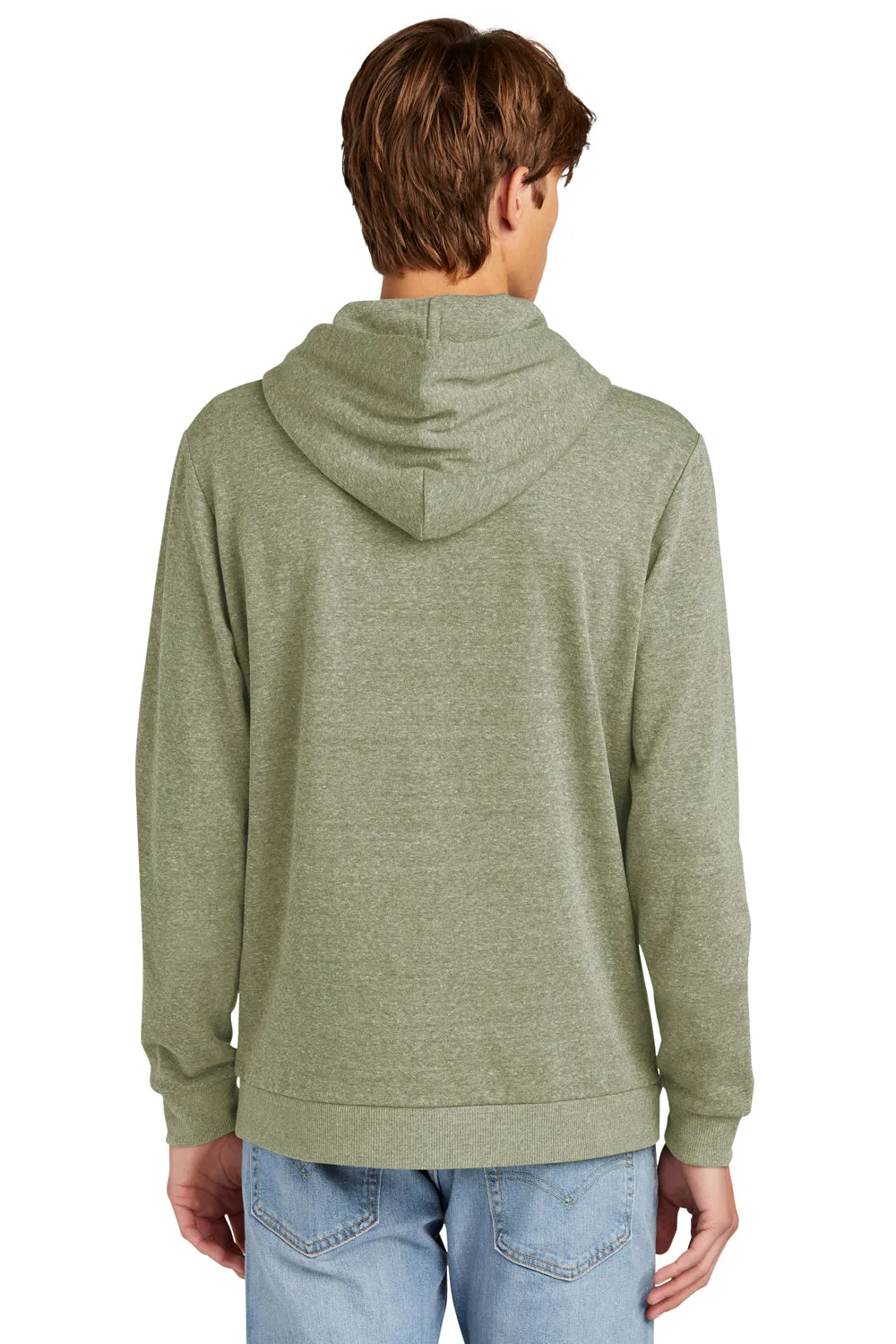 Pull à capuche parfait pour hommes en tri polaire District avec poche kangourou - Vert militaire givré