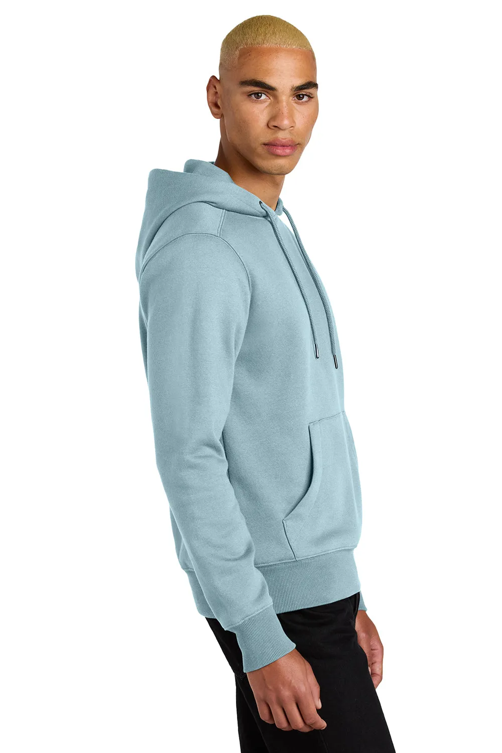 Pull à capuche en polaire parfait pour le poids des hommes du District avec poche kangourou - Bleu brumeux
