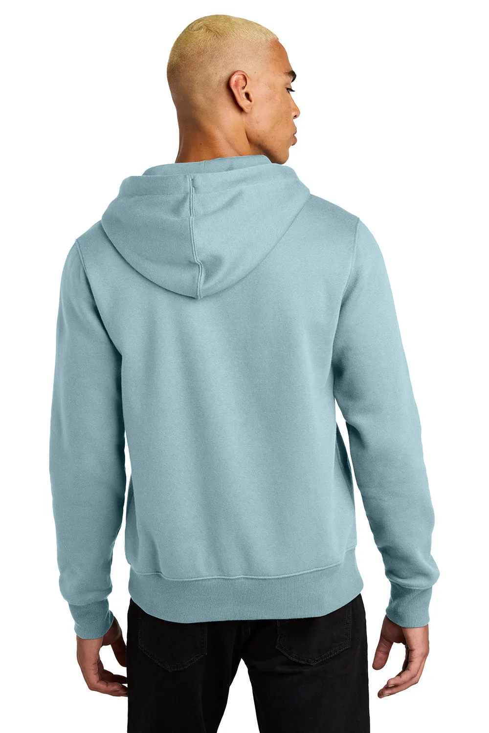 Pull à capuche en polaire parfait pour le poids des hommes du District avec poche kangourou - Bleu brumeux