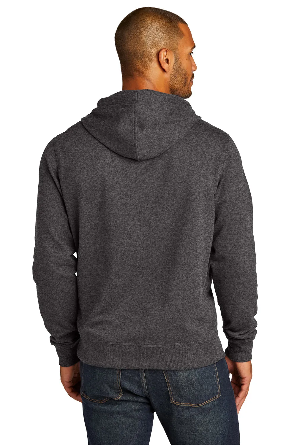 Pull à capuche en polaire pour homme District avec poche kangourou - Gris charbon chiné