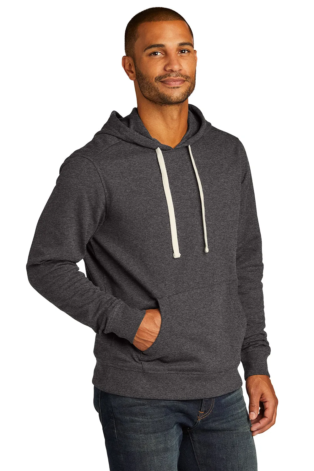 Pull à capuche en polaire pour homme District avec poche kangourou - Gris charbon chiné