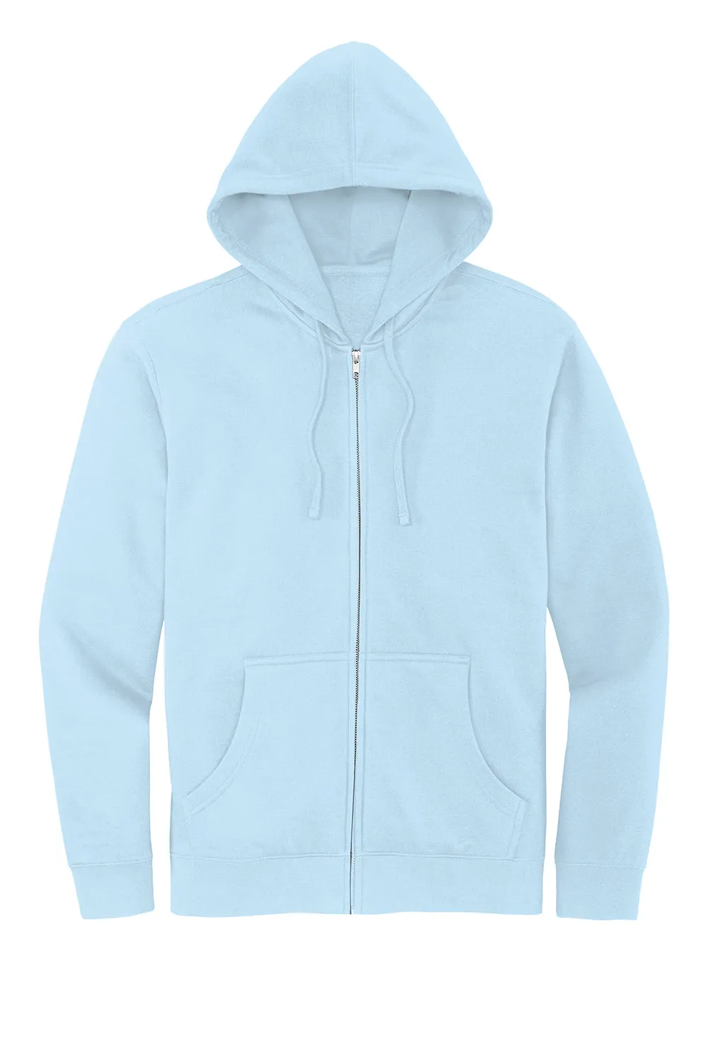 Pull à capuche zippé très important pour hommes District avec poches - Bleu glace