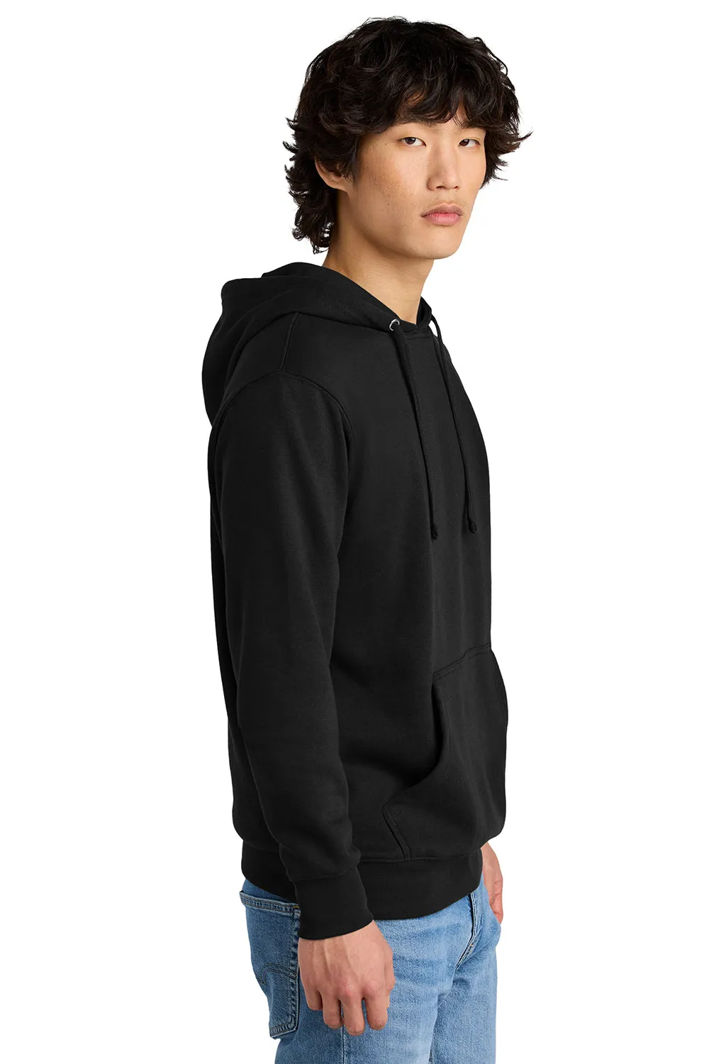 Pull à capuche en polaire très important pour hommes District avec poche kangourou - Noir