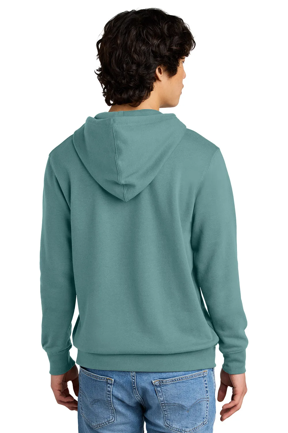Pull à capuche en polaire très important pour hommes District avec poche kangourou - Bleu eucalyptus
