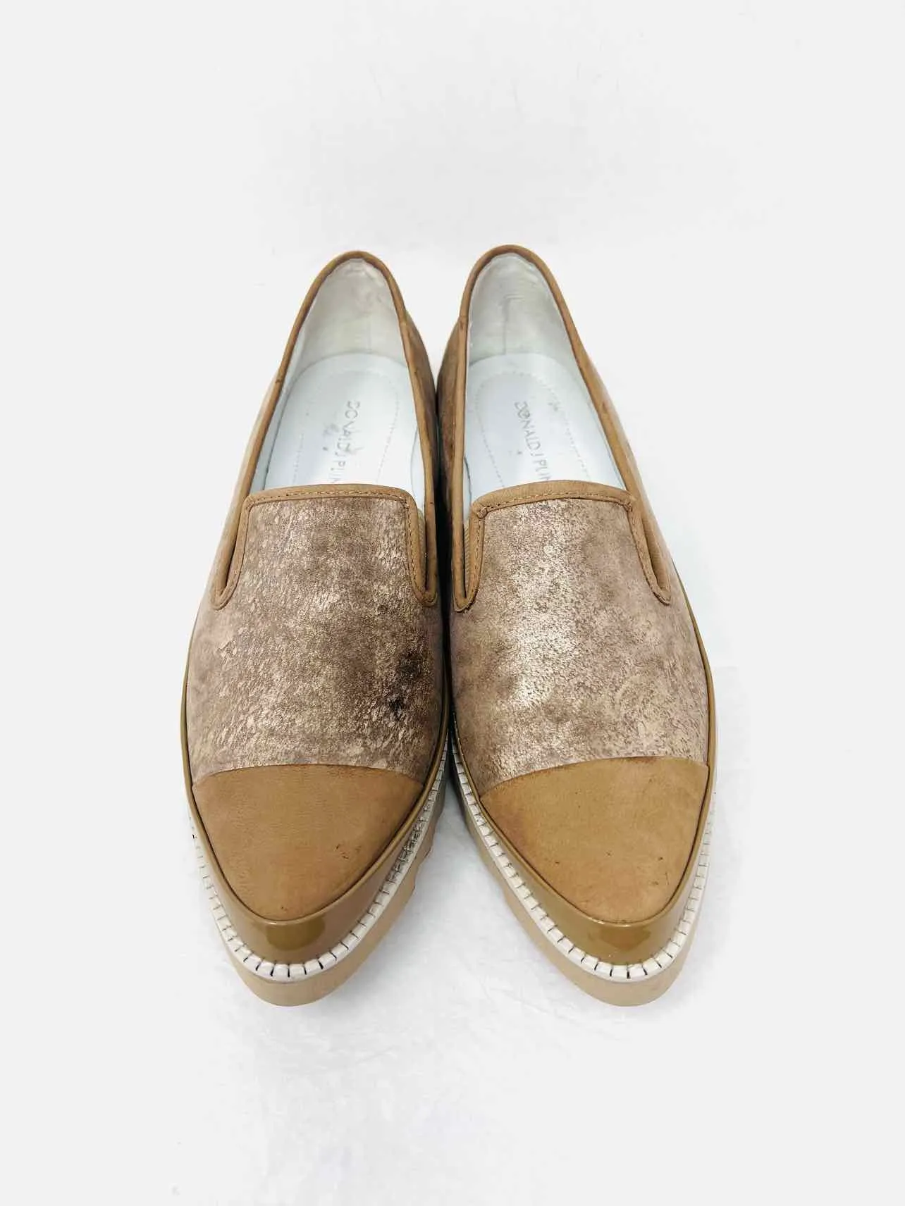 Chaussures de marque Donald Pliner Taille 8 Marron Clair Métallisé à Enfilage Rapide