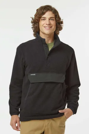 Dri Duck Mens Timber Mountain Anti Static Fleece Sweatshirt w/ Pouch Pocket - Black