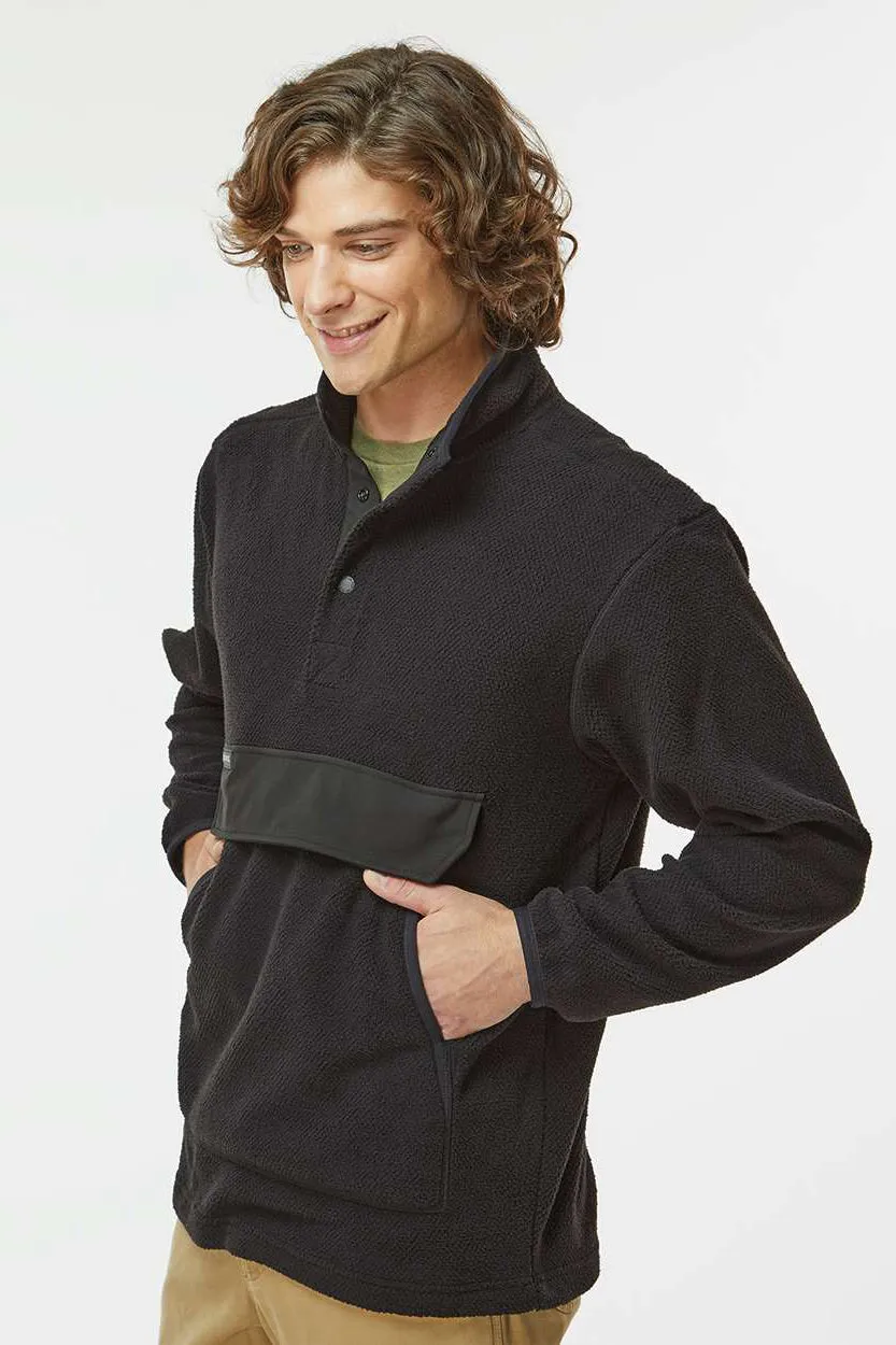 Pull en polaire anti-statique Dri Duck pour hommes Timber Mountain avec poche kangourou - Noir