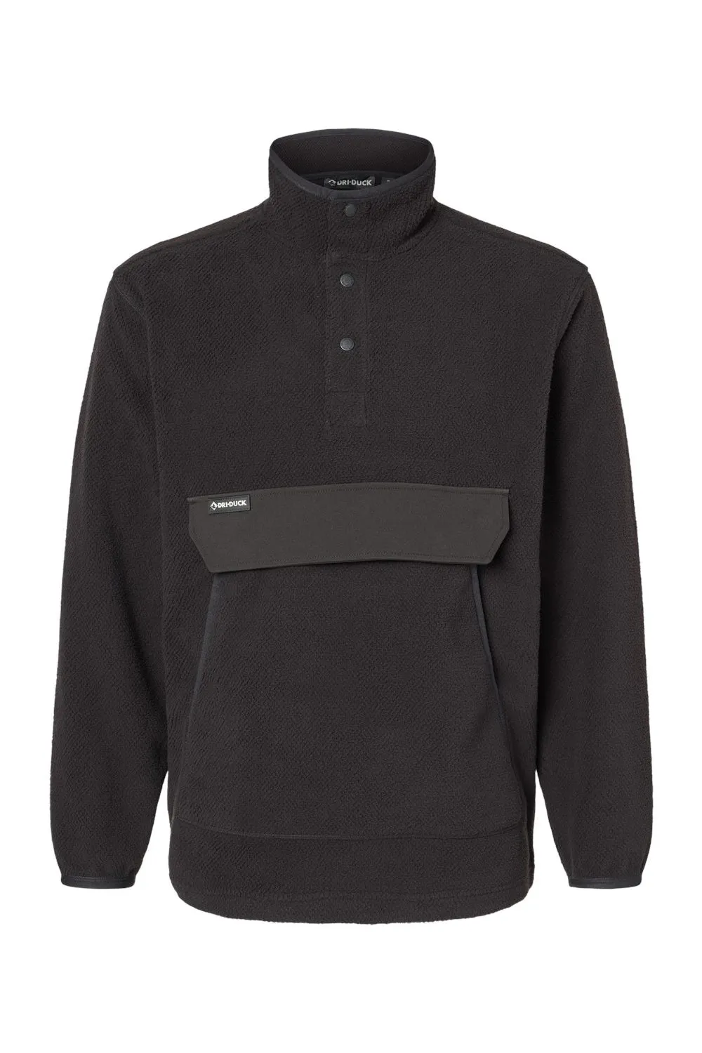 Pull en polaire anti-statique Dri Duck pour hommes Timber Mountain avec poche kangourou - Noir