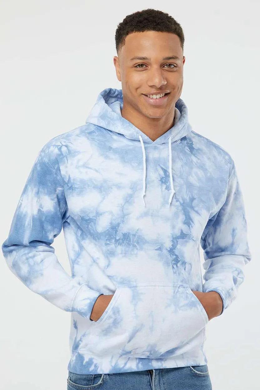 Dyenomite Sweat à capuche mélangé pour hommes avec poche kangourou - Ciel nuageux cristallin