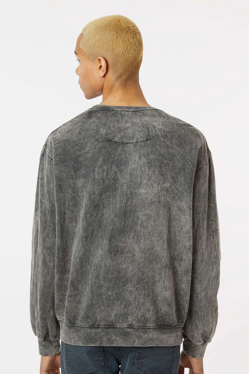 Dyenomite Sweat-shirt à capuche premium en polaire pour hommes avec lavage minéral - Lavage minéral gris