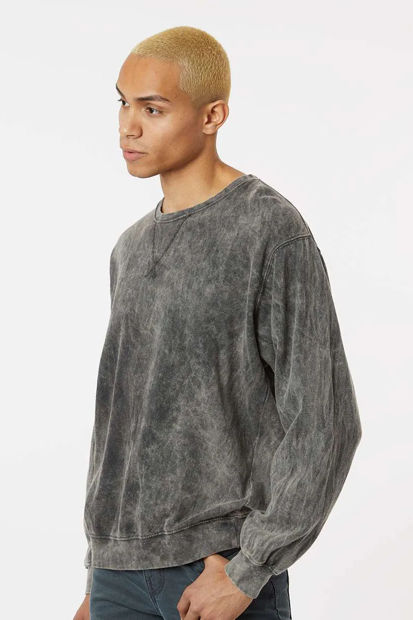 Dyenomite Sweat-shirt à capuche premium en polaire pour hommes avec lavage minéral - Lavage minéral gris