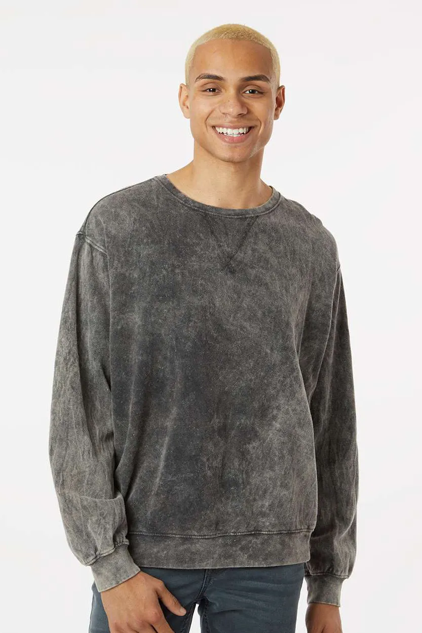 Dyenomite Sweat-shirt à capuche premium en polaire pour hommes avec lavage minéral - Lavage minéral gris
