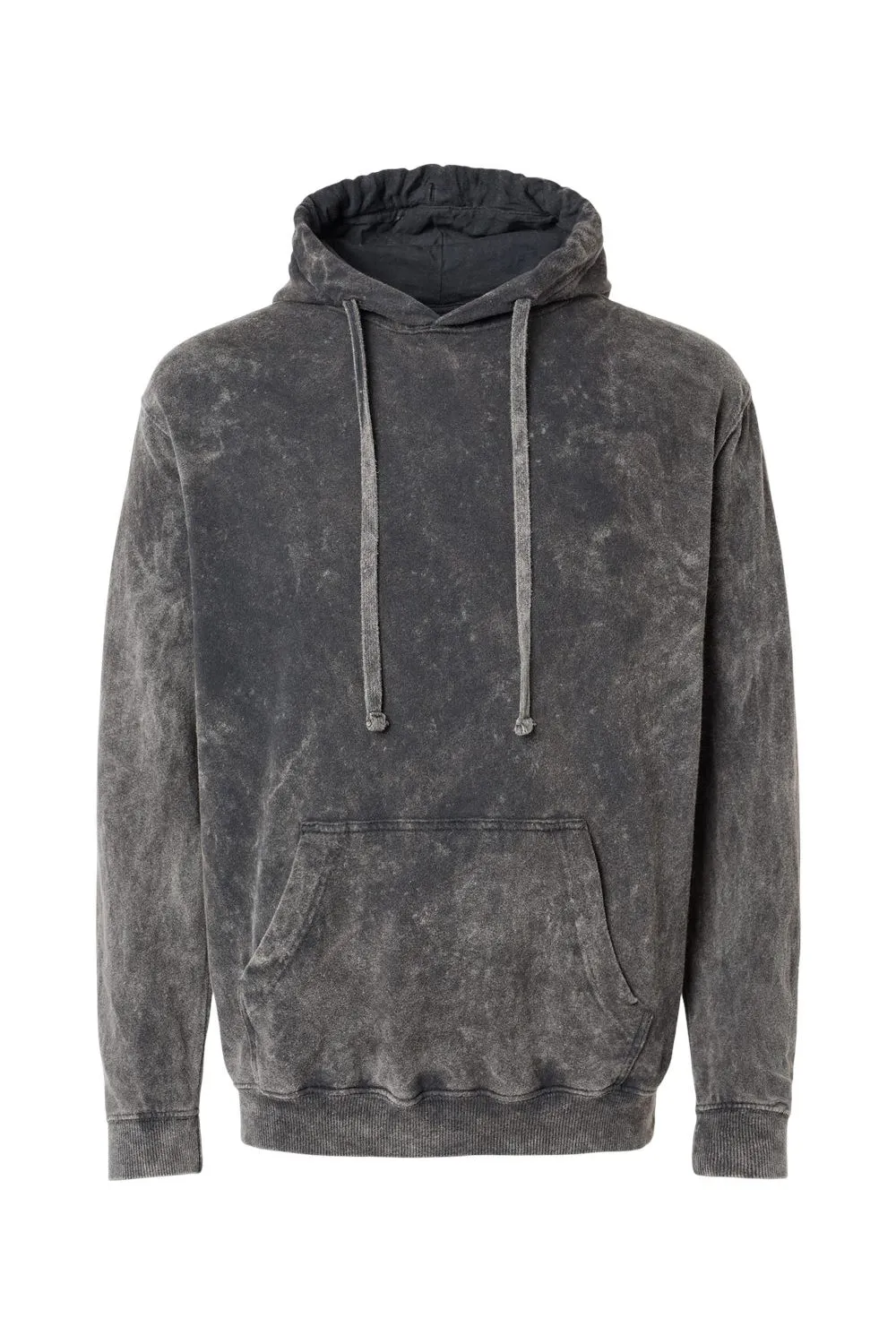 Dyenomite Sweat à capuche premium en polaire pour hommes avec poche kangourou - Lavage minéral gris