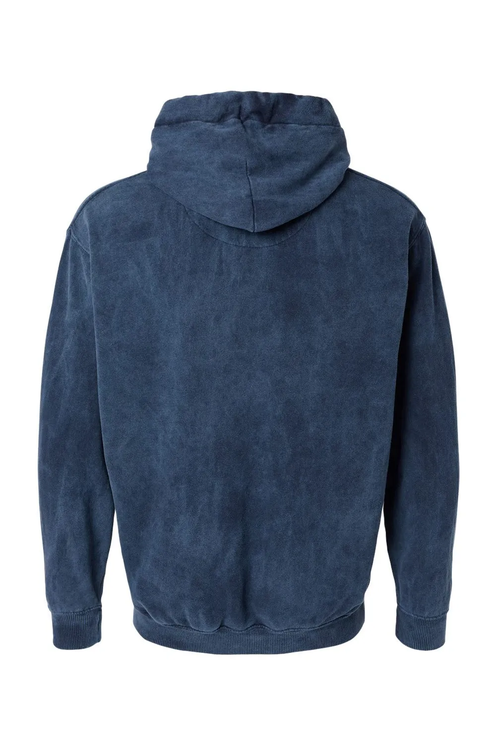 Dyenomite Sweat à capuche premium en polaire lavage minéral pour hommes avec poche kangourou - Bleu minuit