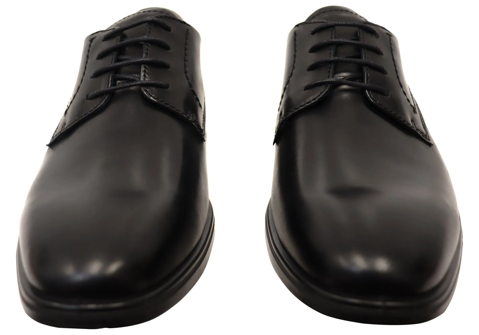 ECCO Chaussures habillées confortables en cuir pour homme Melbourne à lacets