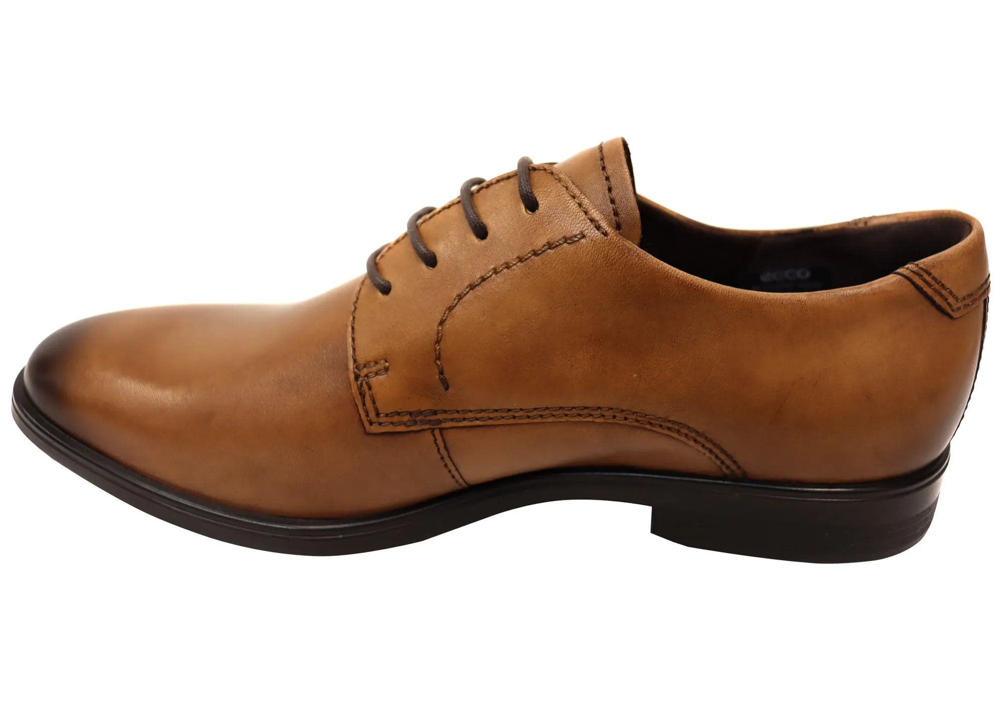 ECCO Chaussures habillées confortables en cuir pour homme Melbourne à lacets