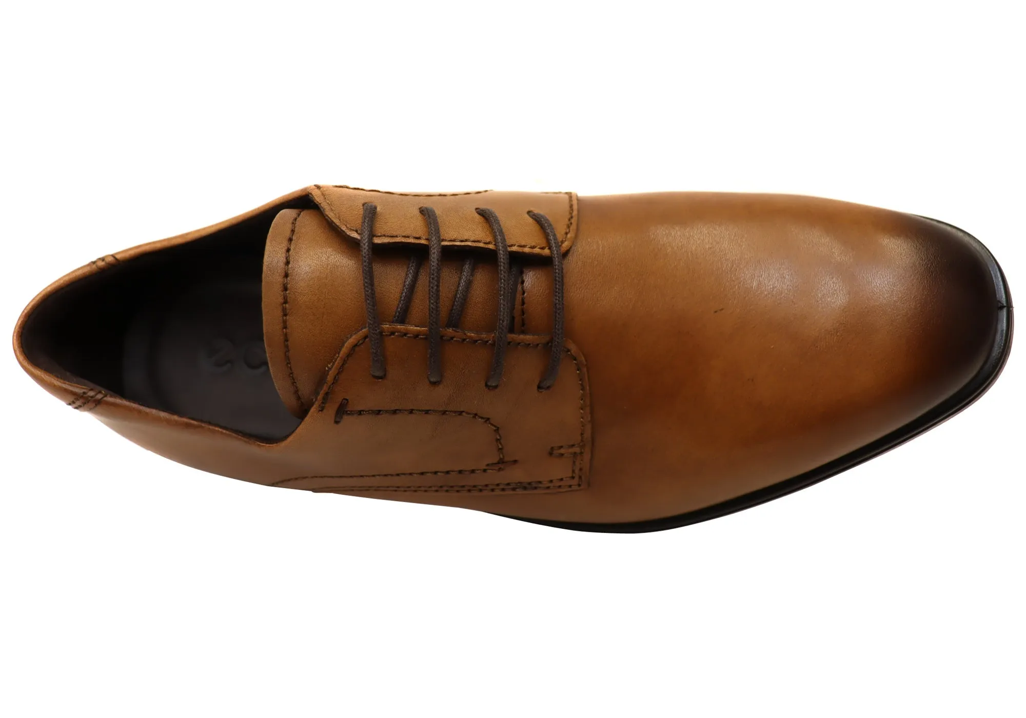 ECCO Chaussures habillées confortables en cuir pour homme Melbourne à lacets