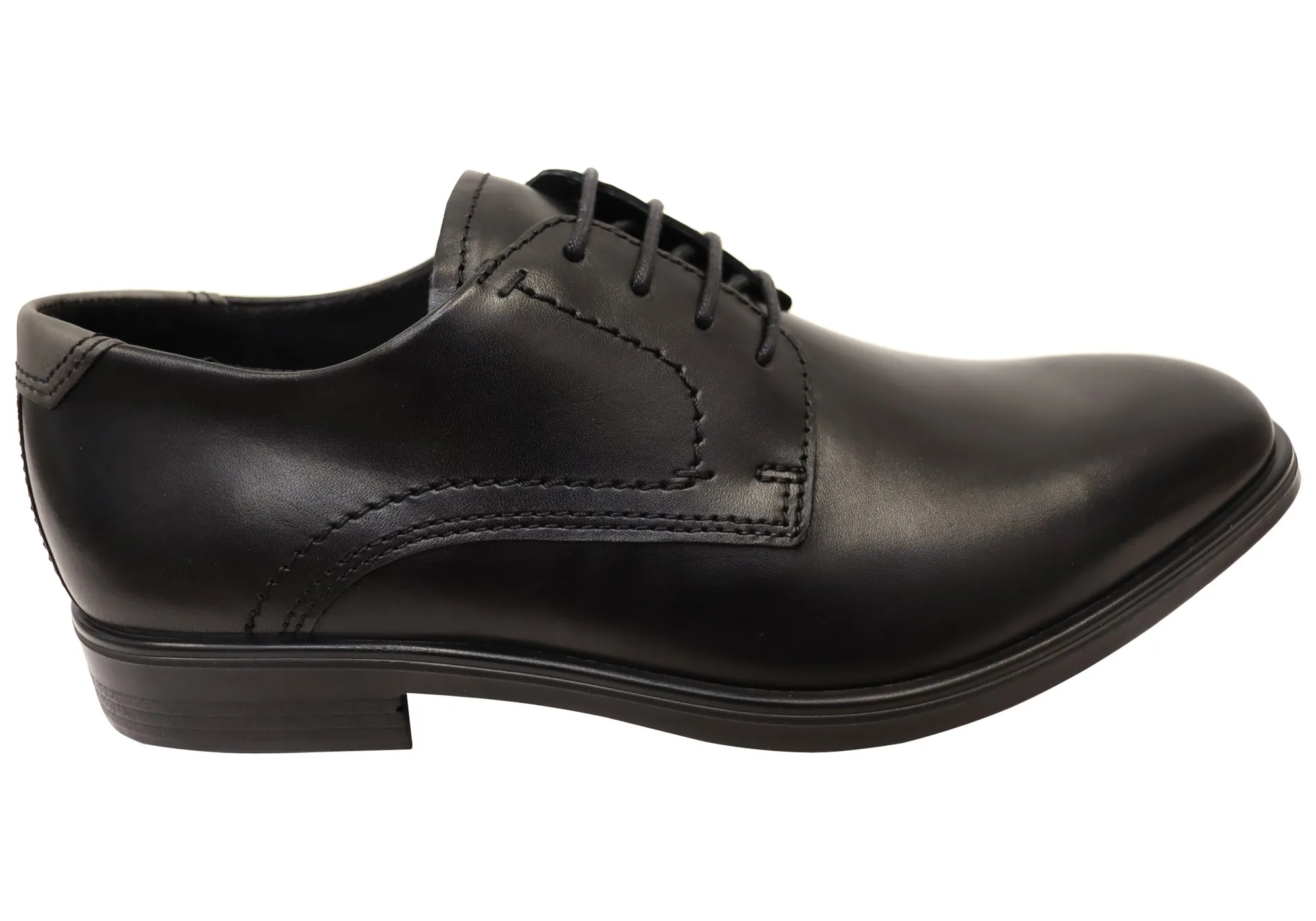 ECCO Chaussures habillées confortables en cuir pour homme Melbourne à lacets