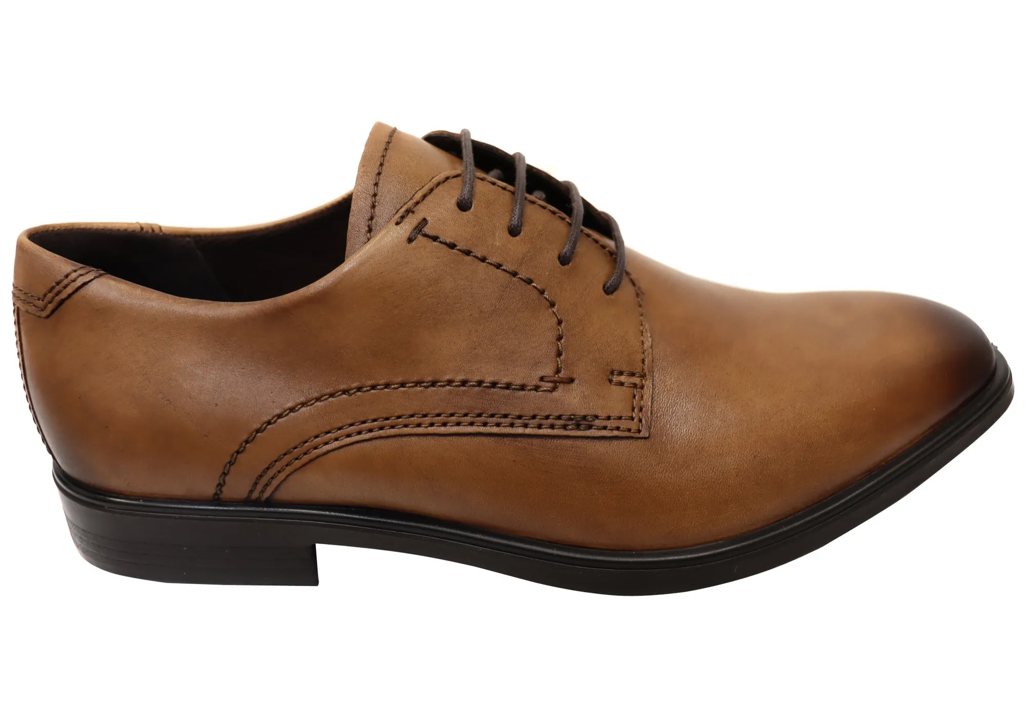 ECCO Chaussures habillées confortables en cuir pour homme Melbourne à lacets