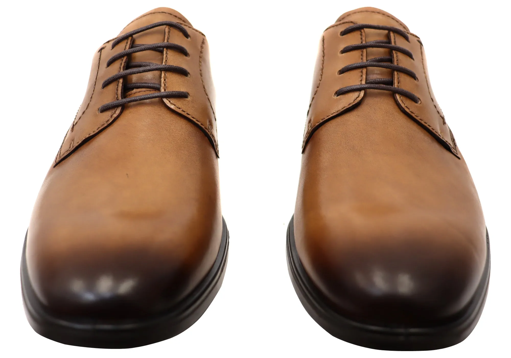ECCO Chaussures habillées confortables en cuir pour homme Melbourne à lacets