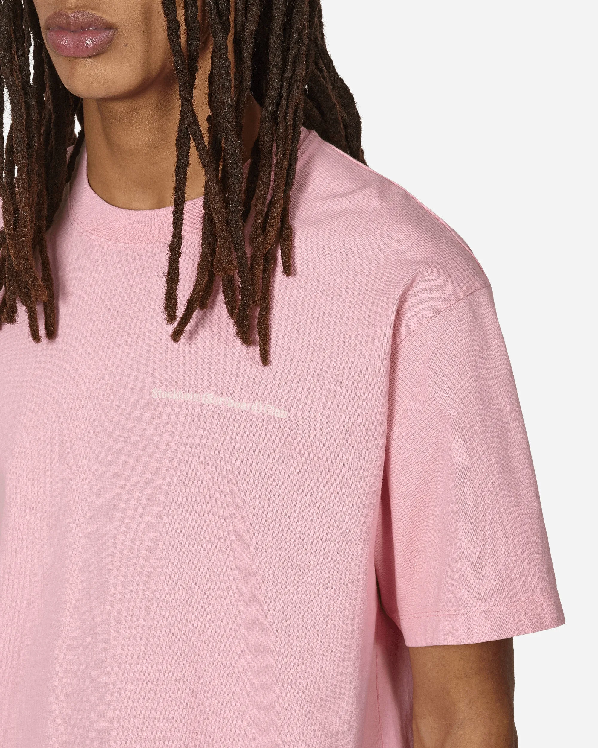 T-shirt à logo brodé rose