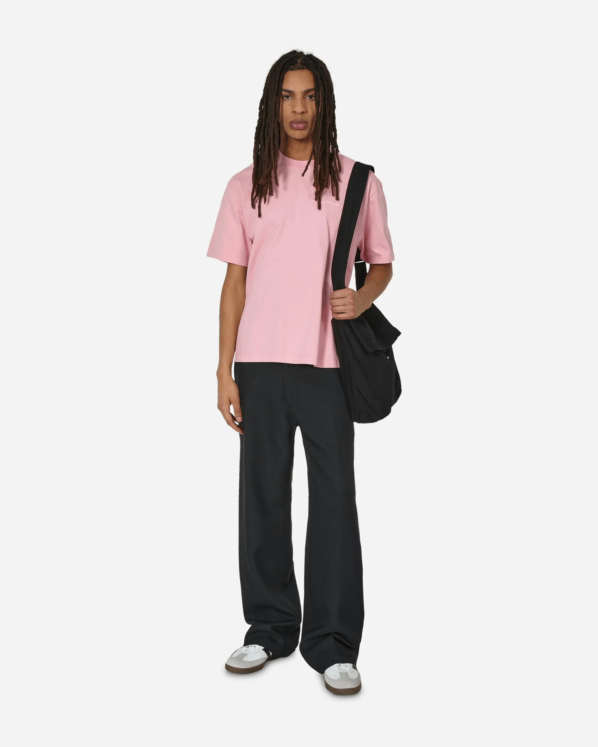 T-shirt à logo brodé rose