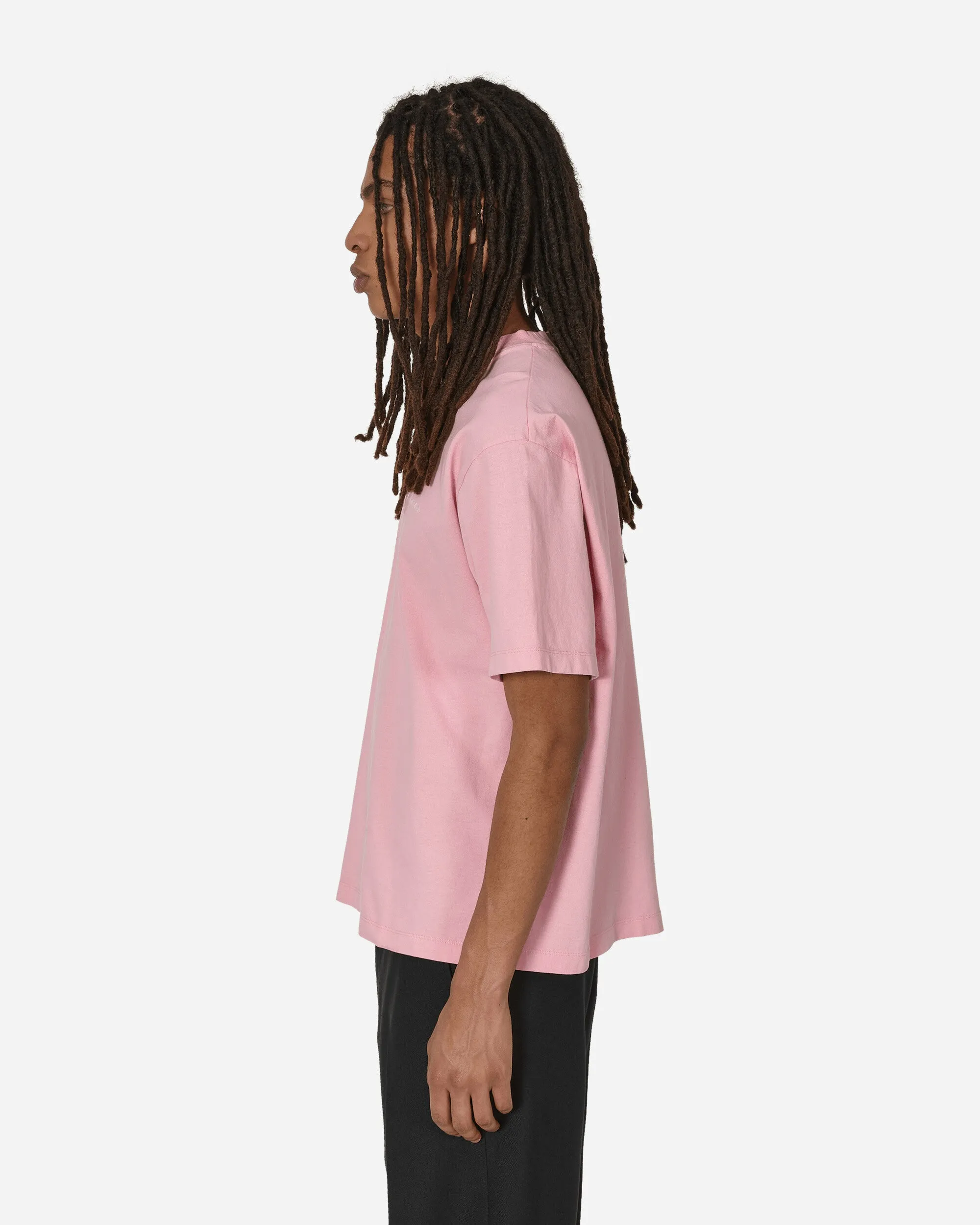 T-shirt à logo brodé rose