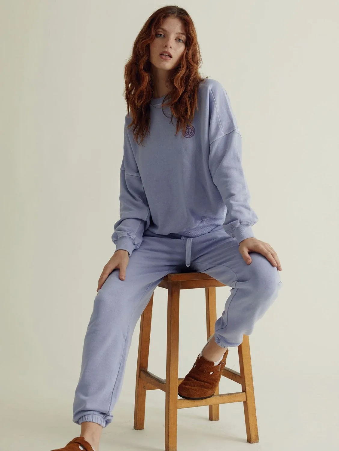 Pantalon jogging Evie en coton bio | Lavande