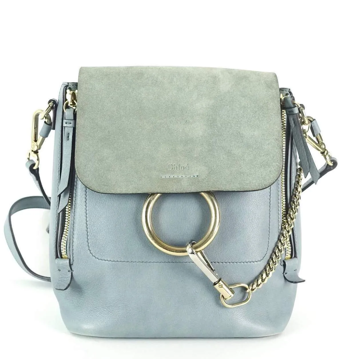 Sac à dos Faye en daim et cuir veau - Chloé