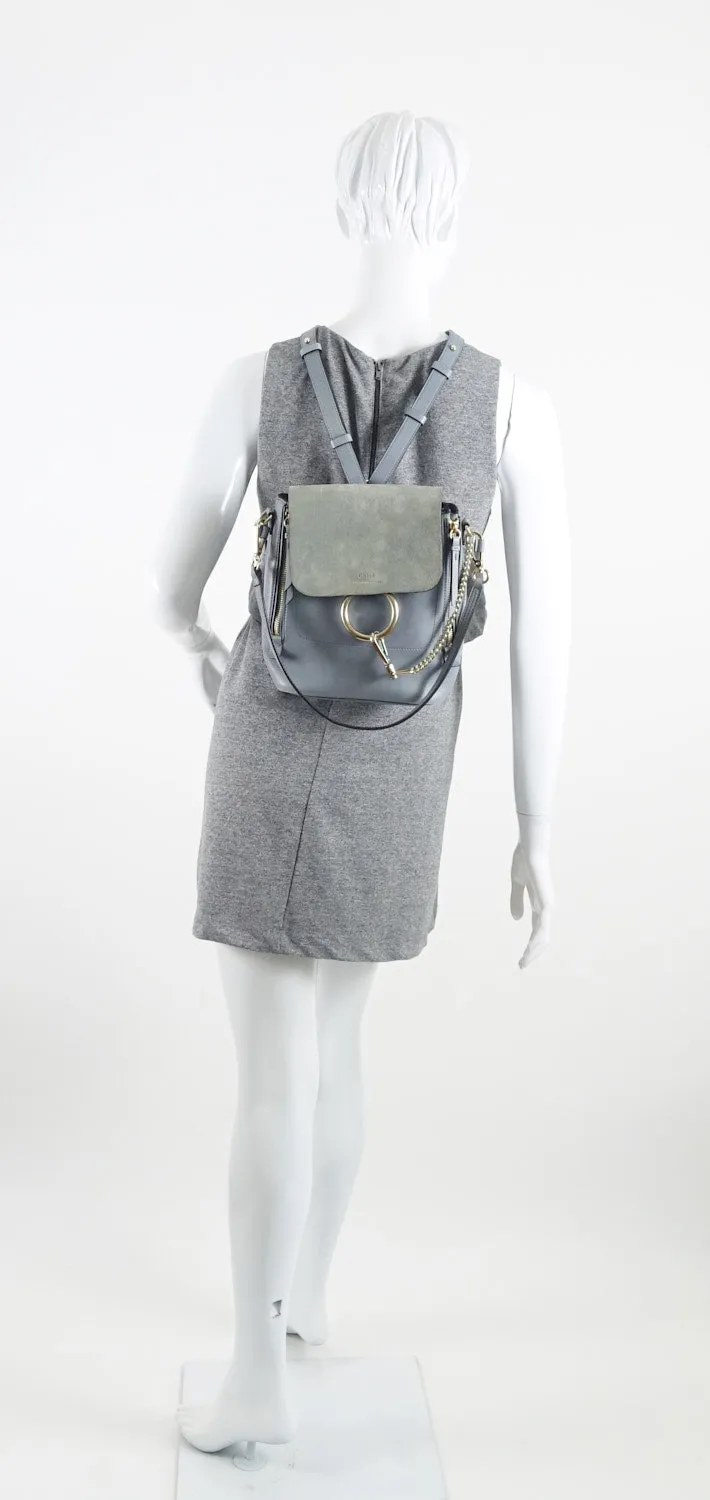 Sac à dos Faye en daim et cuir veau - Chloé