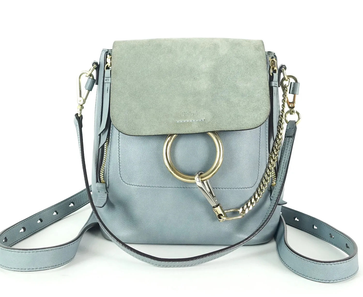 Sac à dos Faye en daim et cuir veau - Chloé