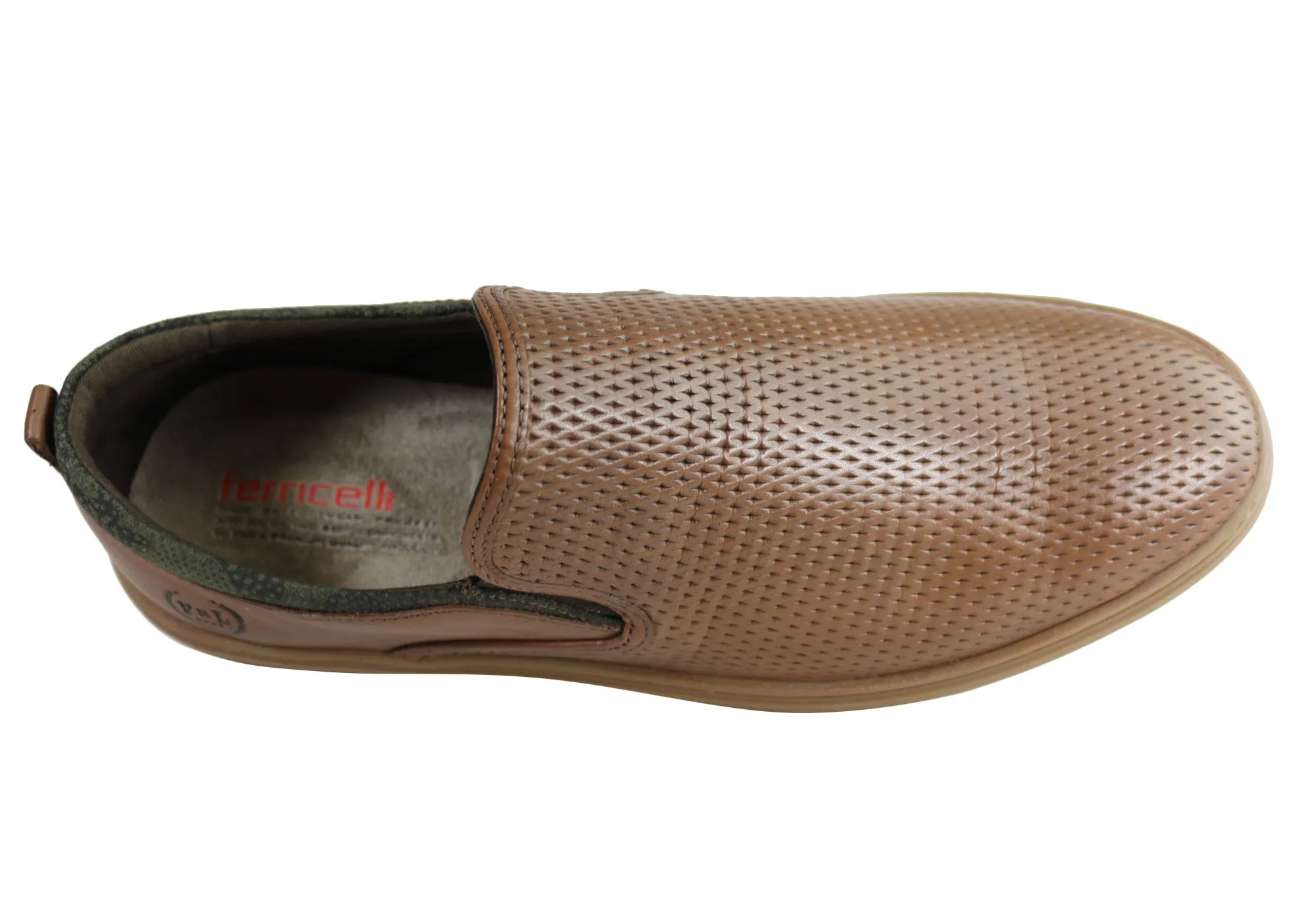 Chaussures décontractées pour hommes en cuir rembourré Ferricelli Atlas Fabriquées au Brésil Chaussures Ferricelli