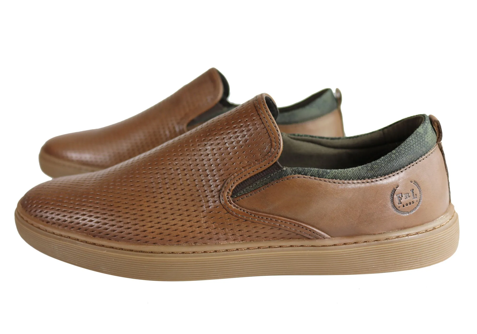 Chaussures décontractées pour hommes en cuir rembourré Ferricelli Atlas Fabriquées au Brésil Chaussures Ferricelli