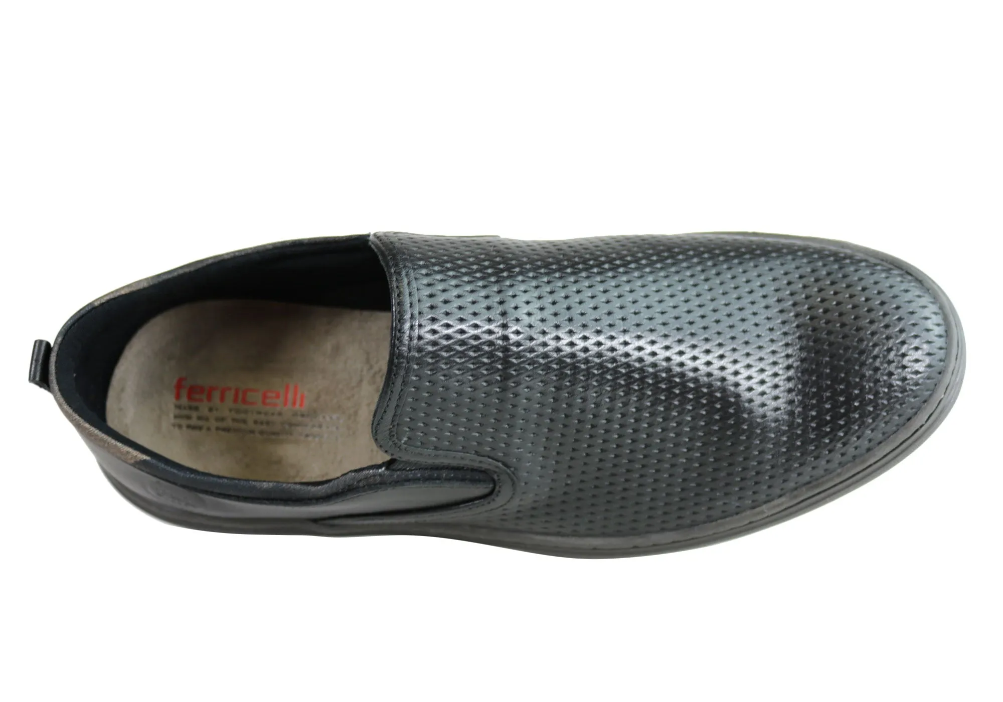 Chaussures décontractées pour hommes en cuir rembourré Ferricelli Atlas Fabriquées au Brésil Chaussures Ferricelli