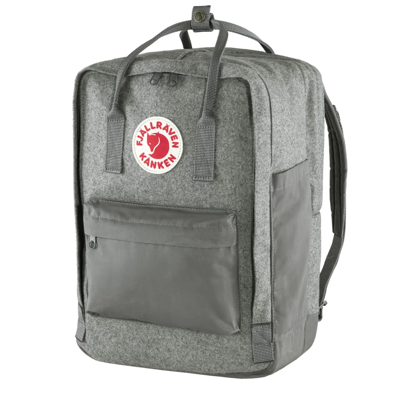 Fjallraven Kanken Re-Wool Laptop 15 Granite Grey Sacs Fjällräven Kånken