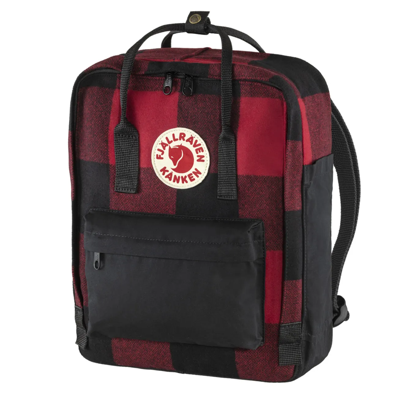 Fjallraven Kanken Re-Wool Rouge / Noir Sacs Fjällräven Kånken
