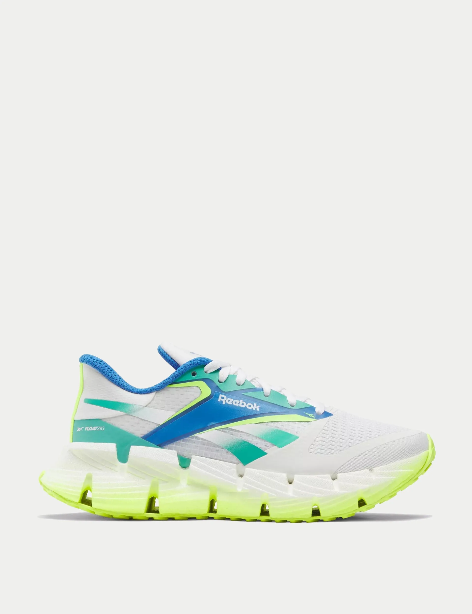 FloatZig 1 Chaussures - Blanc/Vert Déchaîné/Vert Lime Numérique