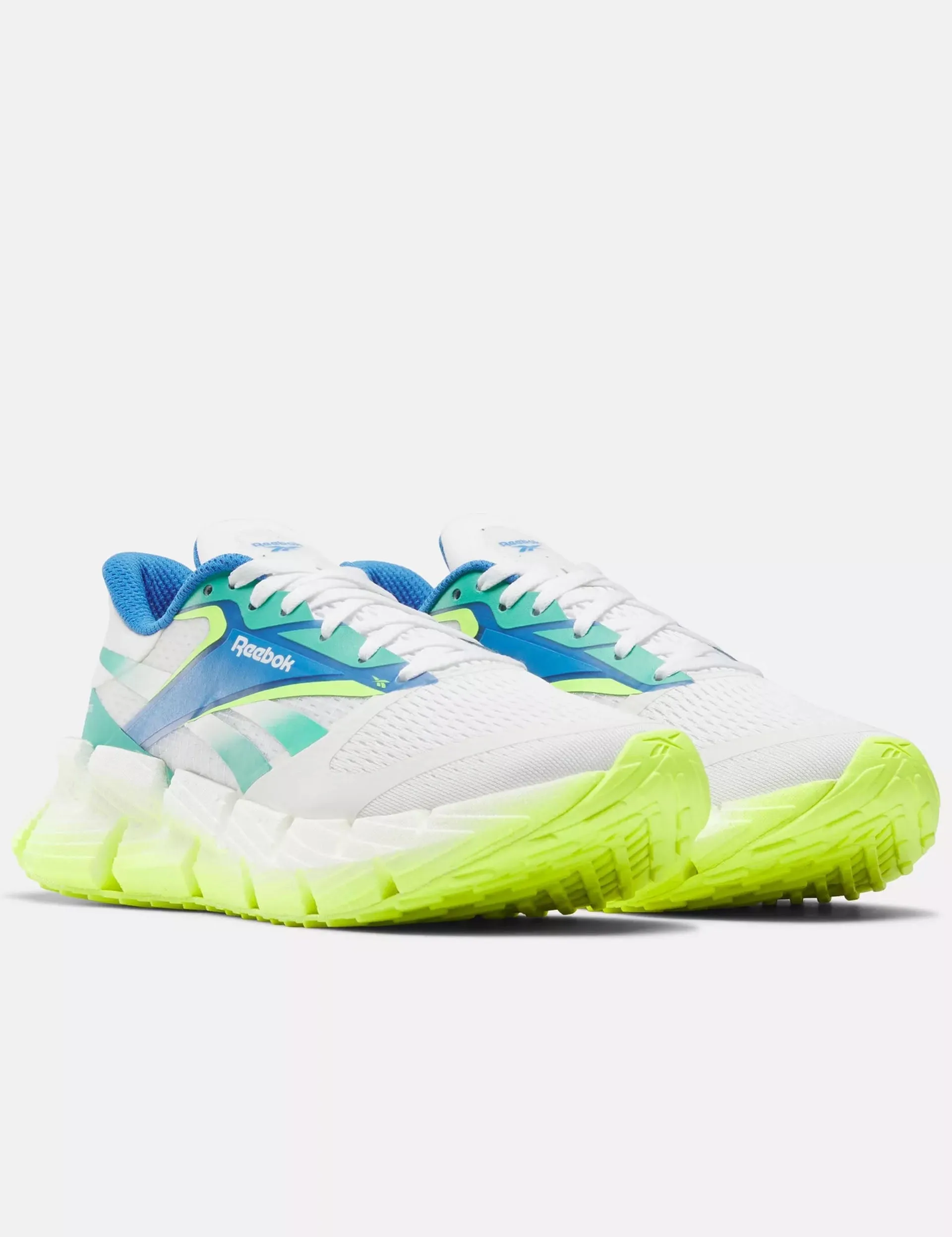 FloatZig 1 Chaussures - Blanc/Vert Déchaîné/Vert Lime Numérique
