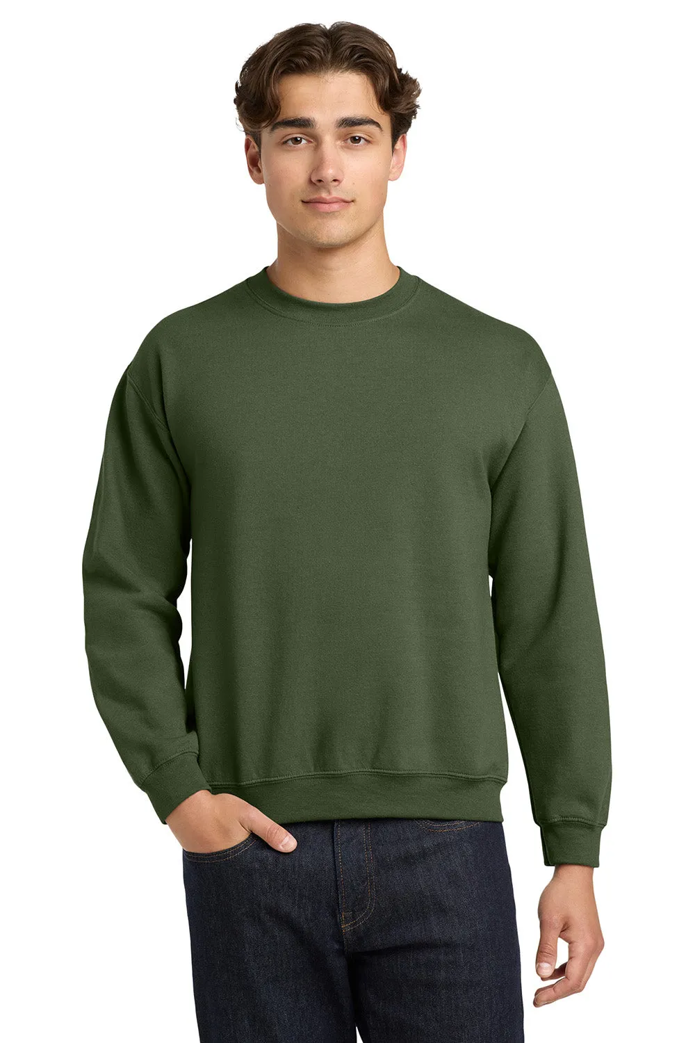 Gildan Sweat à capuche résistant aux boulochages pour homme - Vert militaire