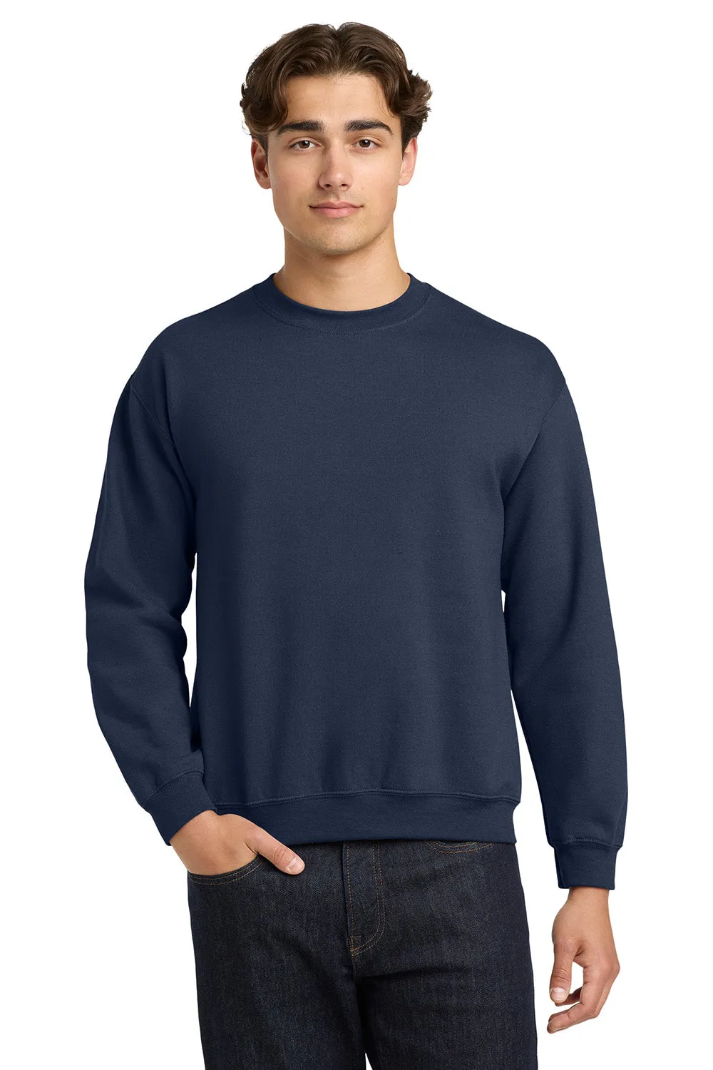 Gildan Sweat à capuche résistant aux boulochages pour hommes - Bleu marine