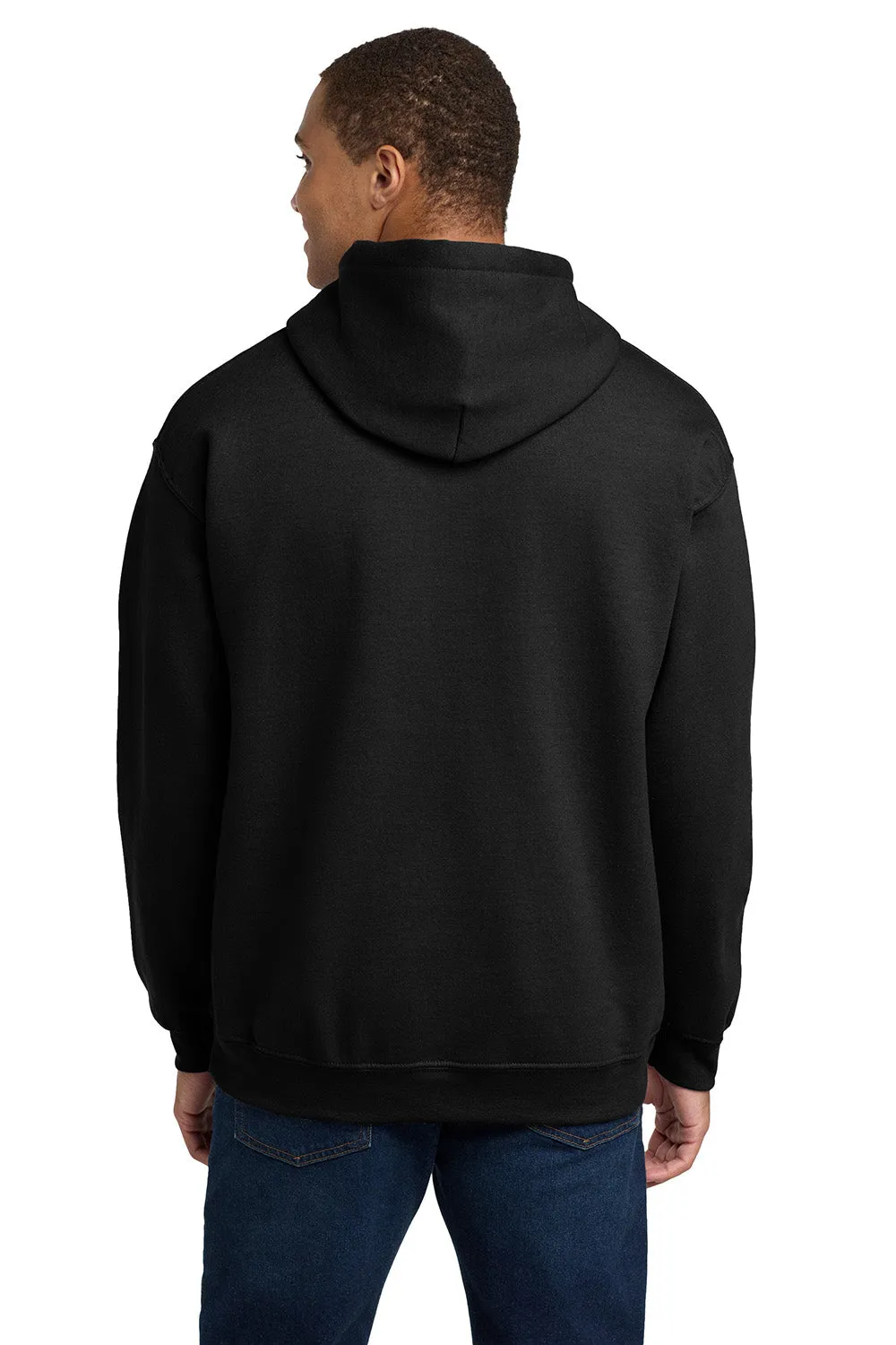 Gildan Sweat à capuche pour hommes résistant aux pilules avec poche kangourou - Noir