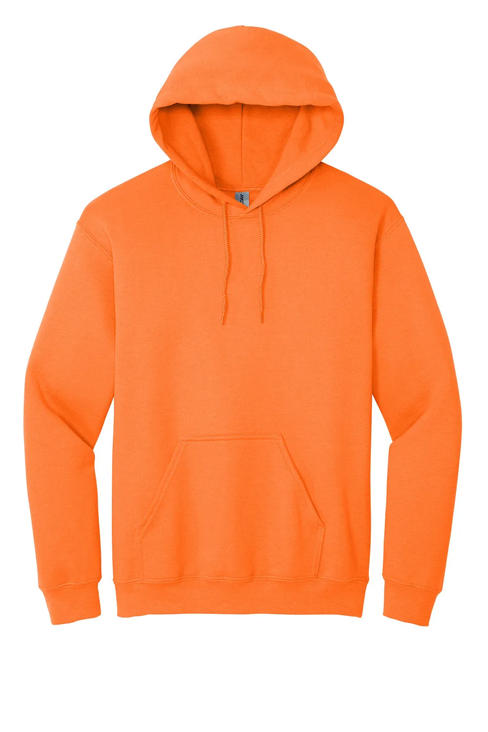 Gildan Sweat à capuche pour hommes résistant aux pilules avec poche kangourou - Orange sécurité