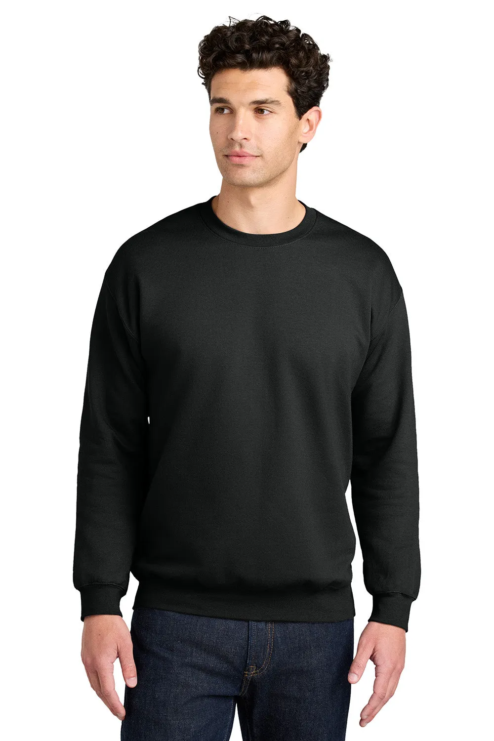 Gildan Sweat-shirt à col rond pour homme - Noir