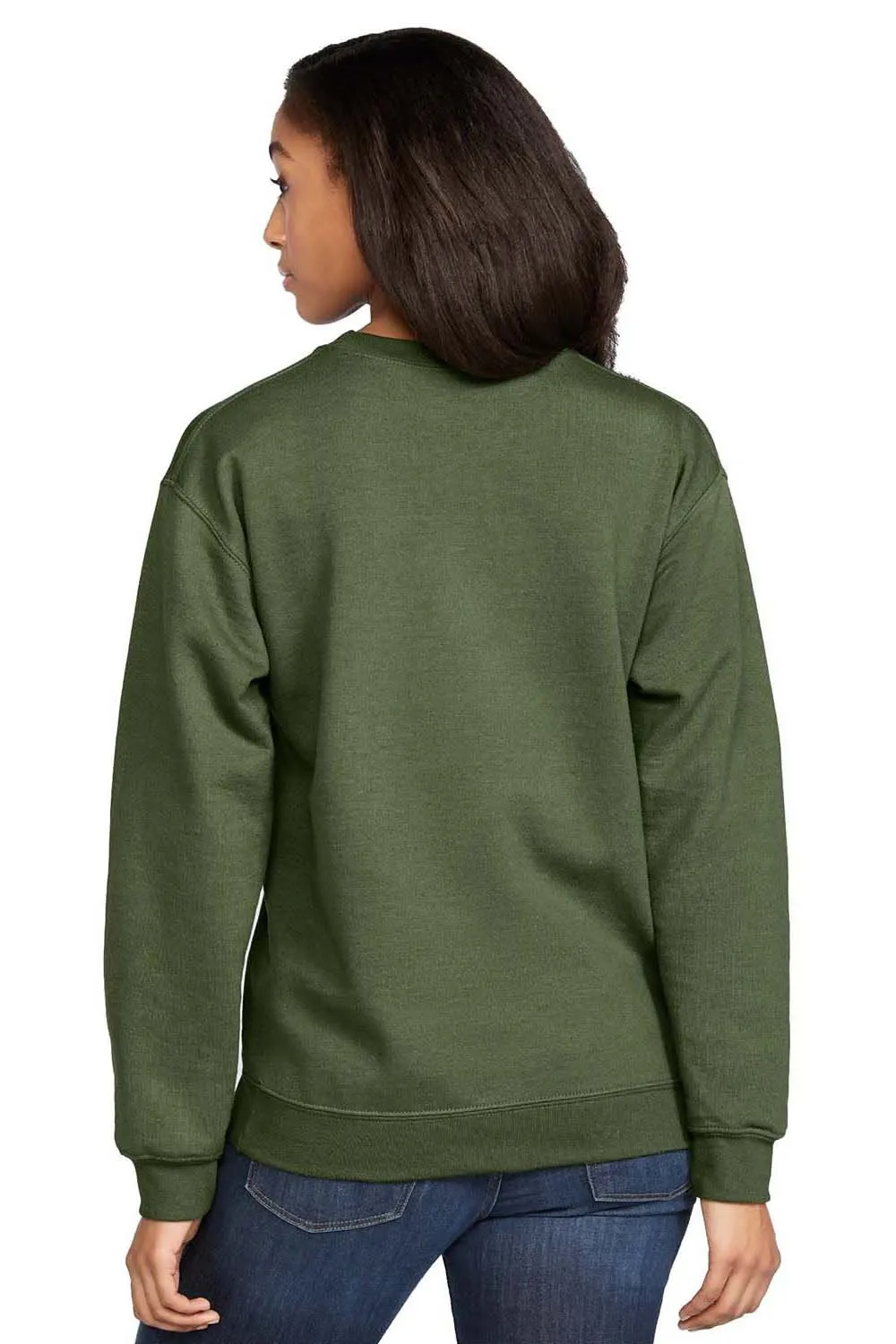Gildan Sweat-shirt à col rond pour hommes en Softstyle - Vert militaire