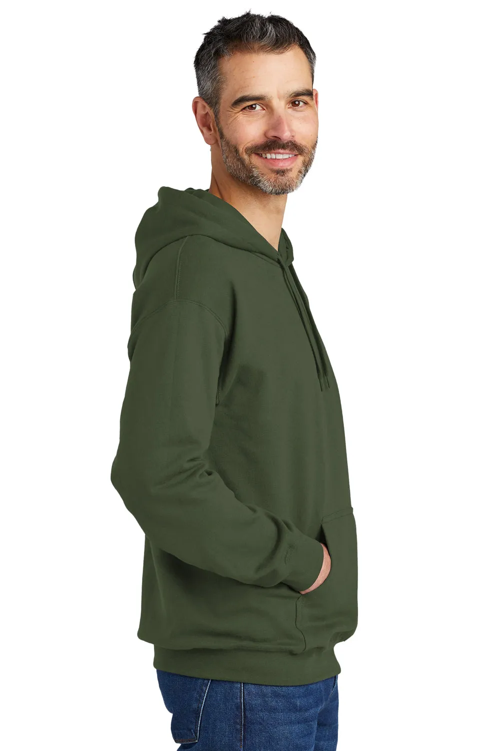 Gildan Sweat à capuche pour hommes avec poche kangourou - Vert militaire