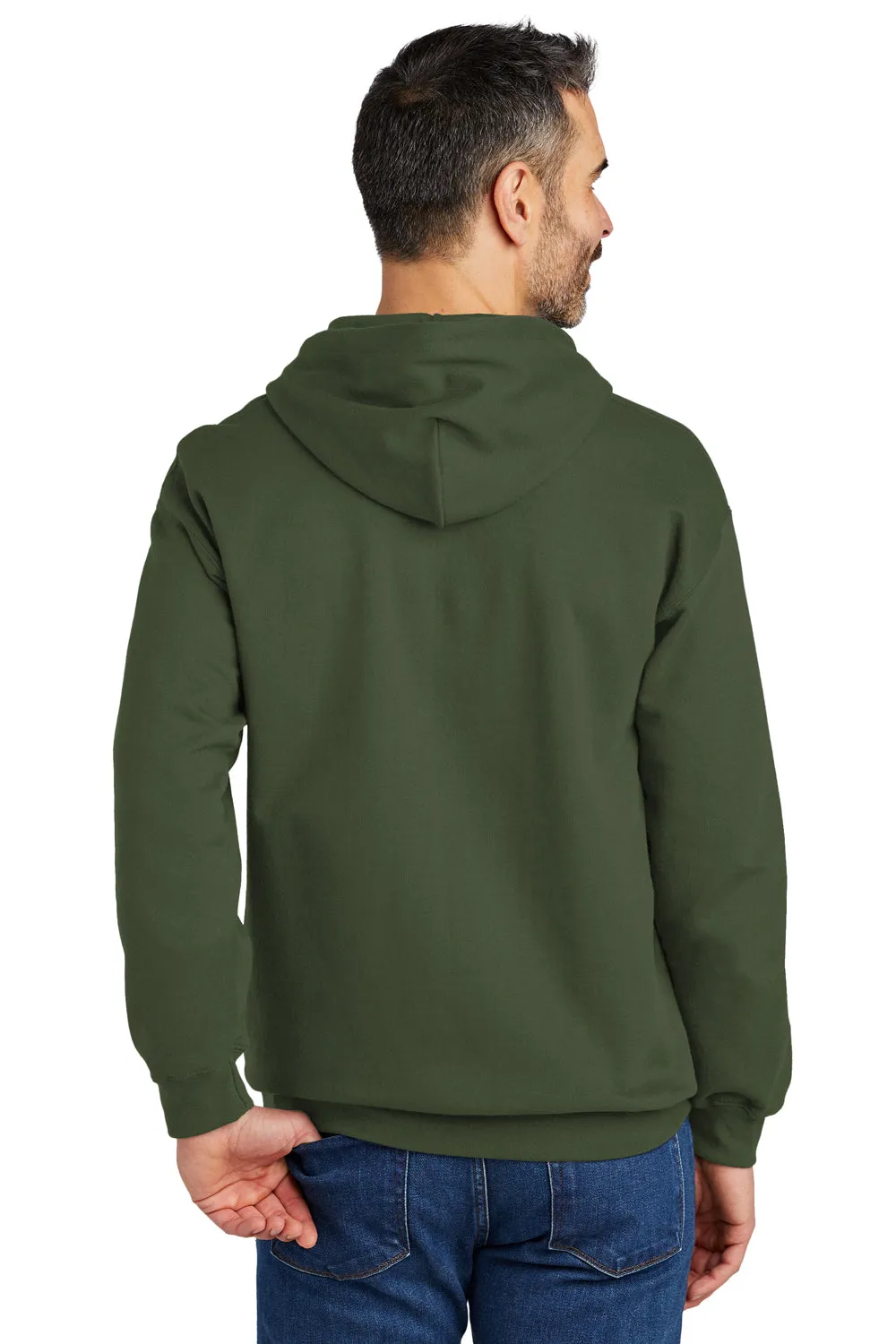 Gildan Sweat à capuche pour hommes avec poche kangourou - Vert militaire