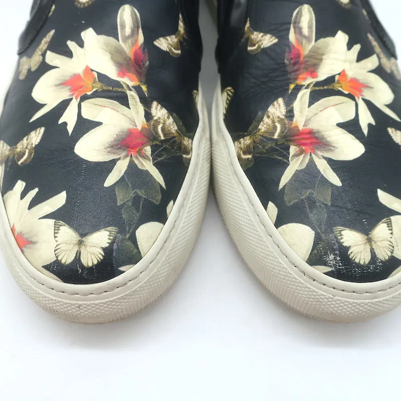 Givenchy Basket Slip-On Skate Imprimé Magnolia Noir Cuire Taille 40