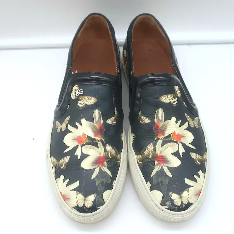 Givenchy Basket Slip-On Skate Imprimé Magnolia Noir Cuire Taille 40