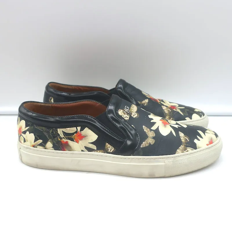 Givenchy Basket Slip-On Skate Imprimé Magnolia Noir Cuire Taille 40